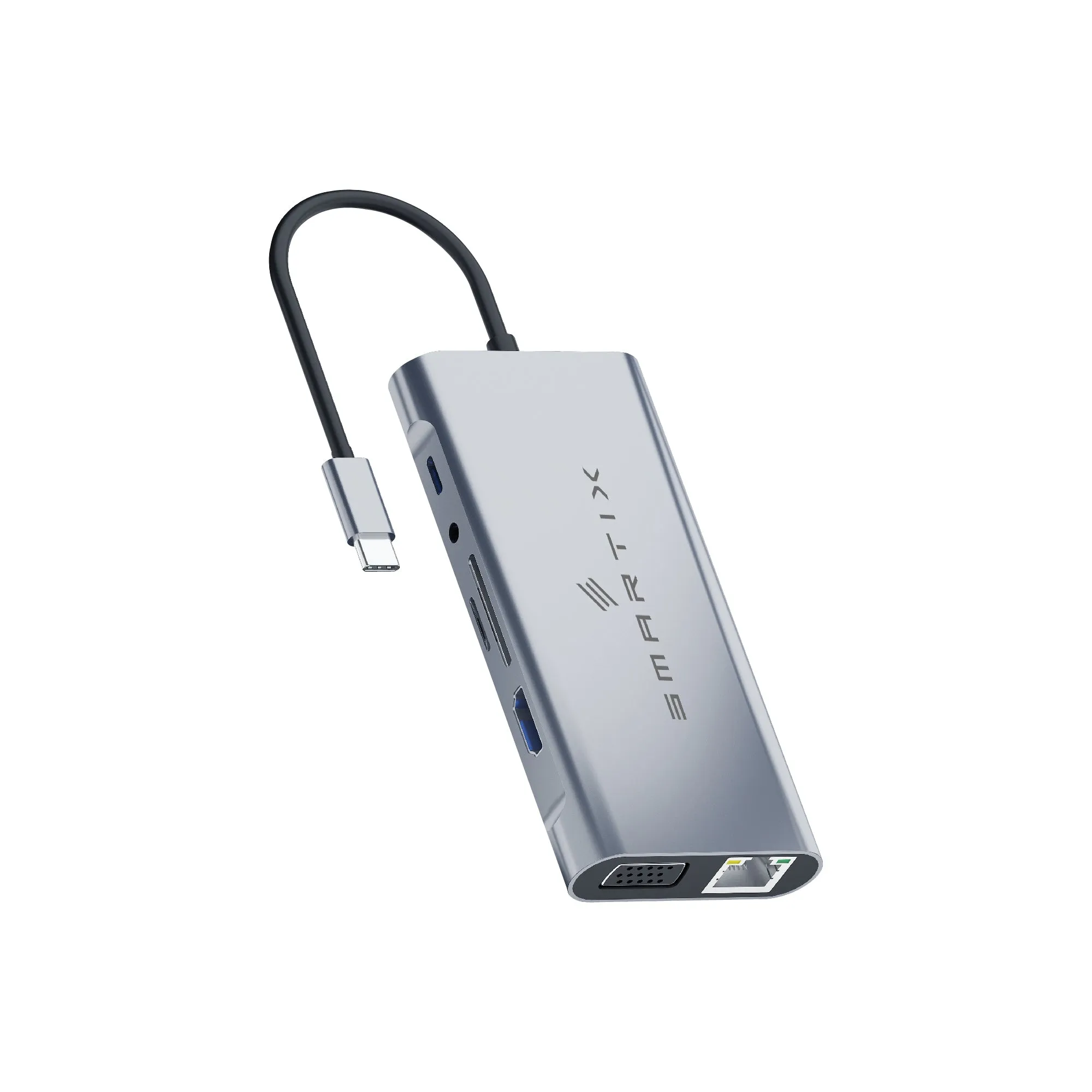 11 In 1 USB-C HUB - 100W USB-C PD, 4K/30Hz HDMI , 1000 Mbps RJ45Support,