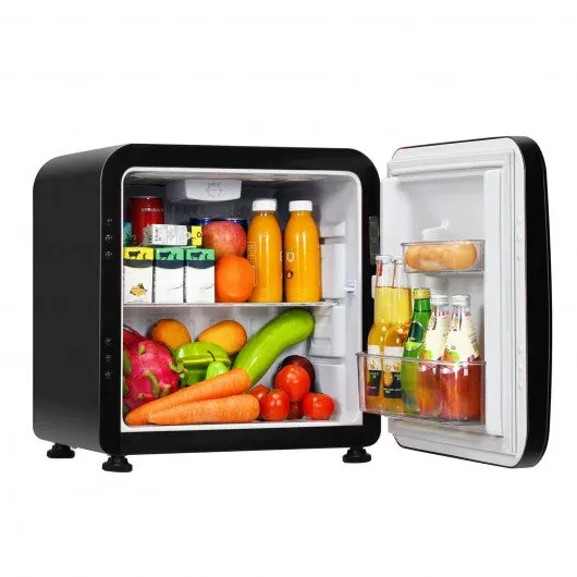 1.6 Cubic Feet Compact Refrigerator with Reversible Door-Black