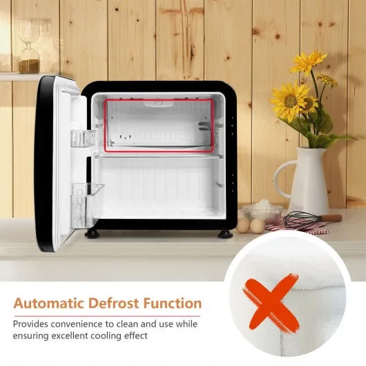 1.6 Cubic Feet Compact Refrigerator with Reversible Door-Black