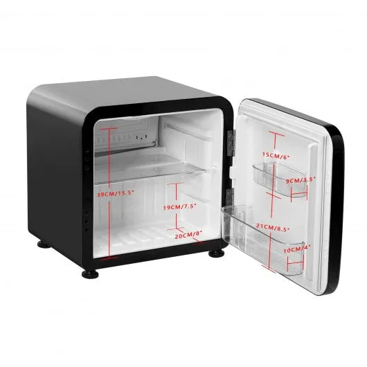 1.6 Cubic Feet Compact Refrigerator with Reversible Door-Black