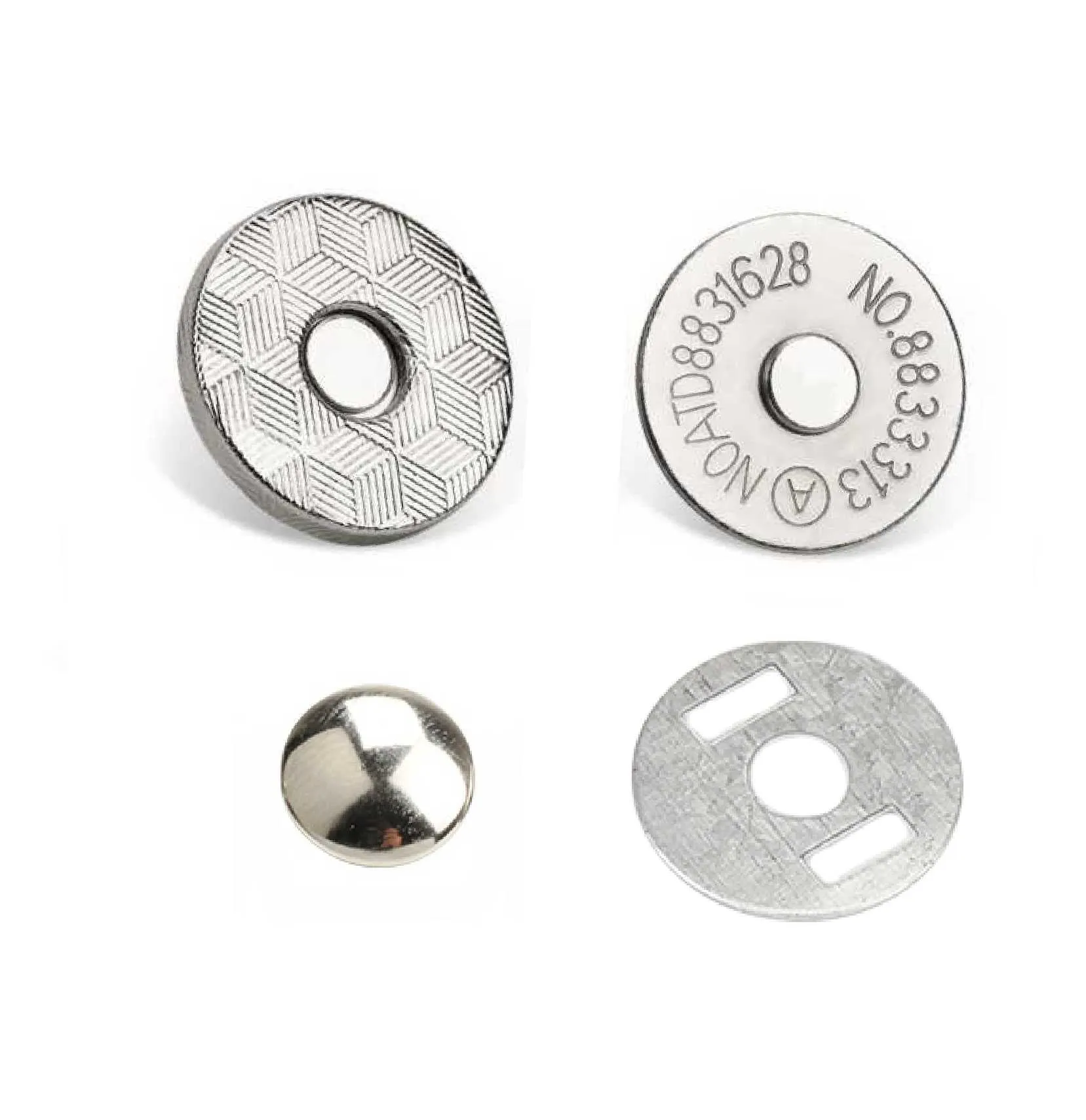 18x2mm Single Rivet Magnetic Snaps (50-sets)