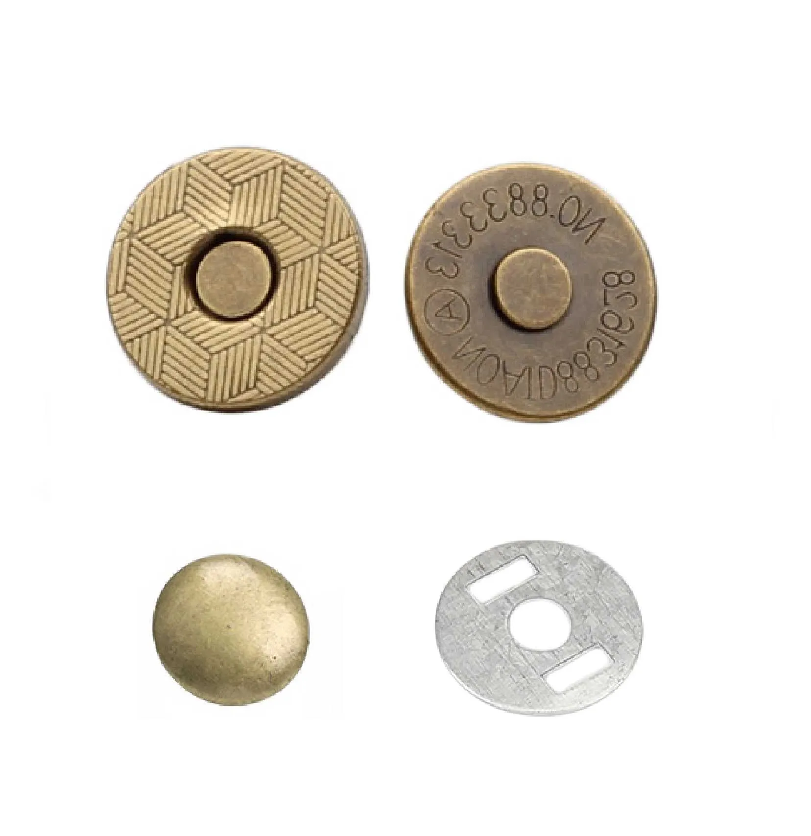 18x2mm Single Rivet Magnetic Snaps (50-sets)