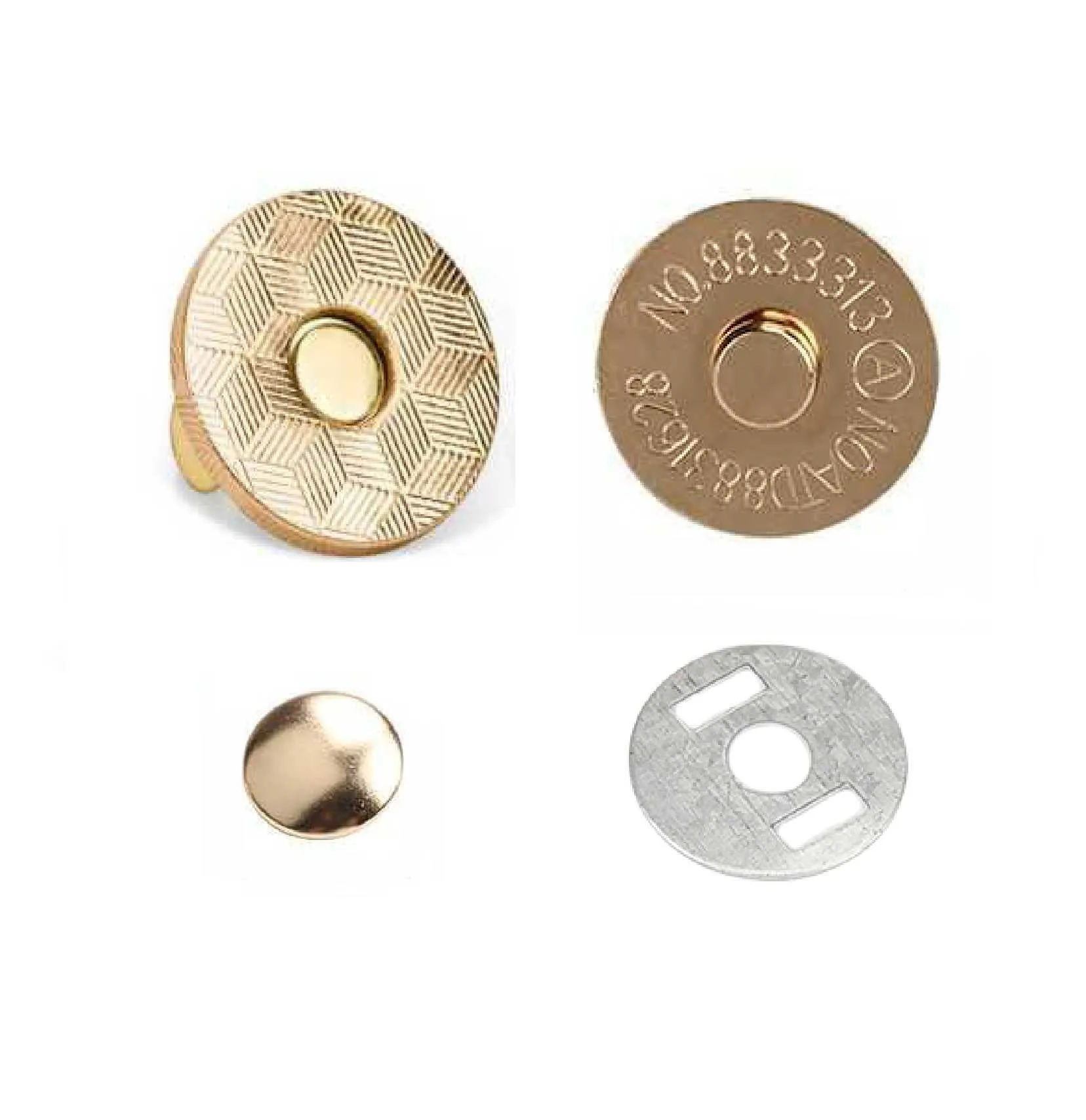 18x2mm Single Rivet Magnetic Snaps (50-sets)