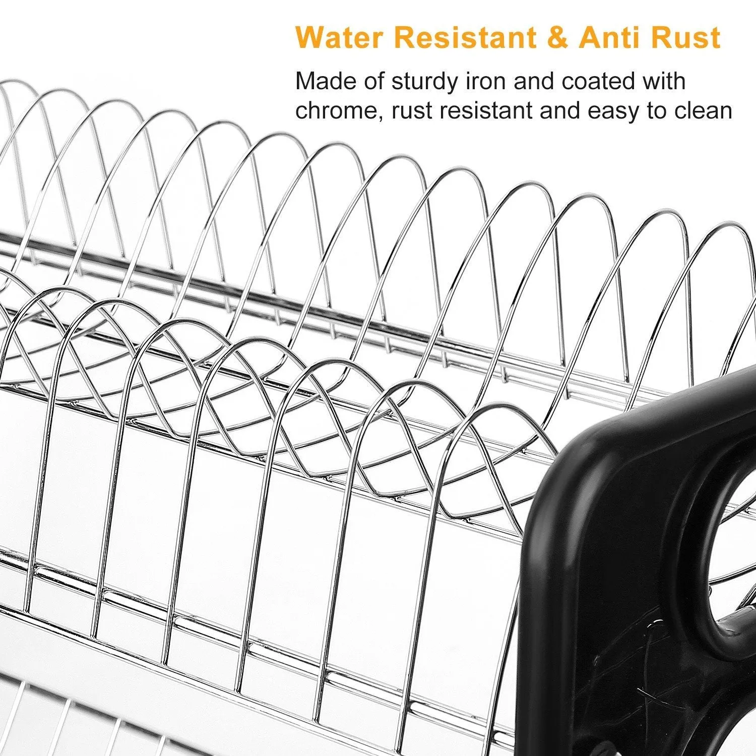 2-Tier Dish Drying Rack Drainboard Set