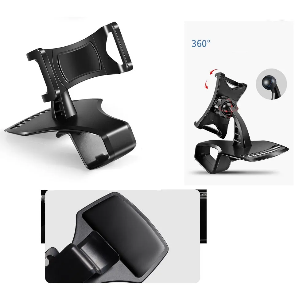 3 in 1 Car GPS Smartphone Holder: Dashboard / Visor Clamp   AC Grid Clip for Huawei P smart Pro (2019) - Black