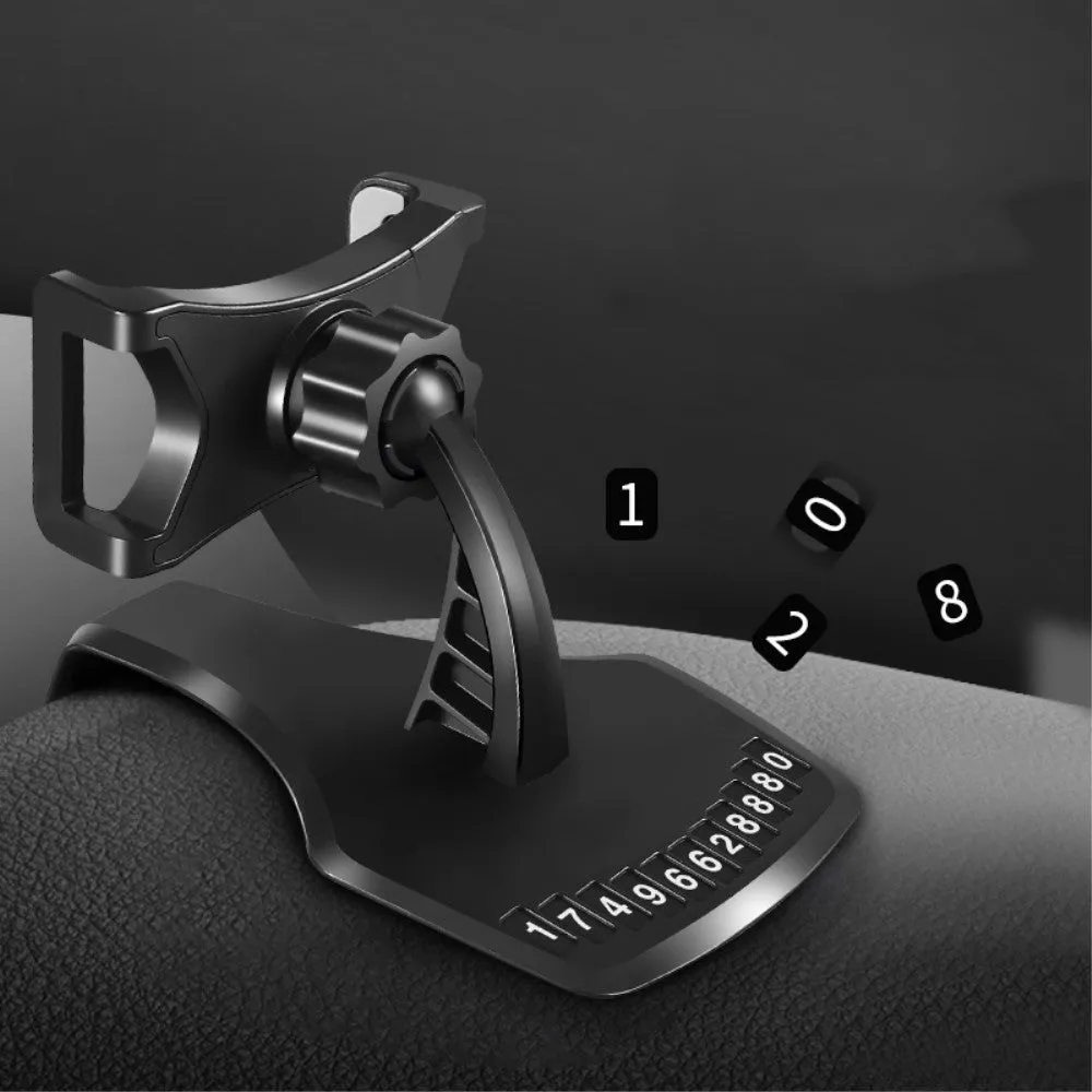 3 in 1 Car GPS Smartphone Holder: Dashboard / Visor Clamp   AC Grid Clip for Huawei P smart Pro (2019) - Black