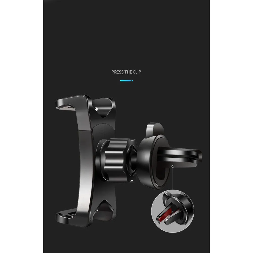3 in 1 Car GPS Smartphone Holder: Dashboard / Visor Clamp   AC Grid Clip for Huawei P smart Pro (2019) - Black