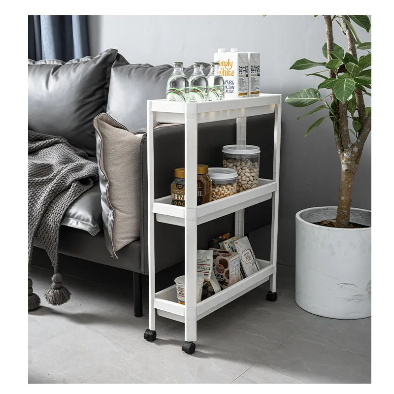 3 Tier Narrow Slide-Out Trolley Rack Shelf Organizer