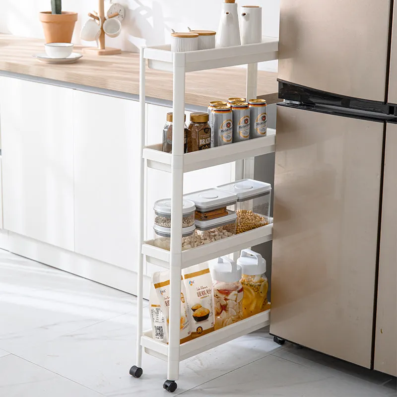 3 Tier Narrow Slide-Out Trolley Rack Shelf Organizer