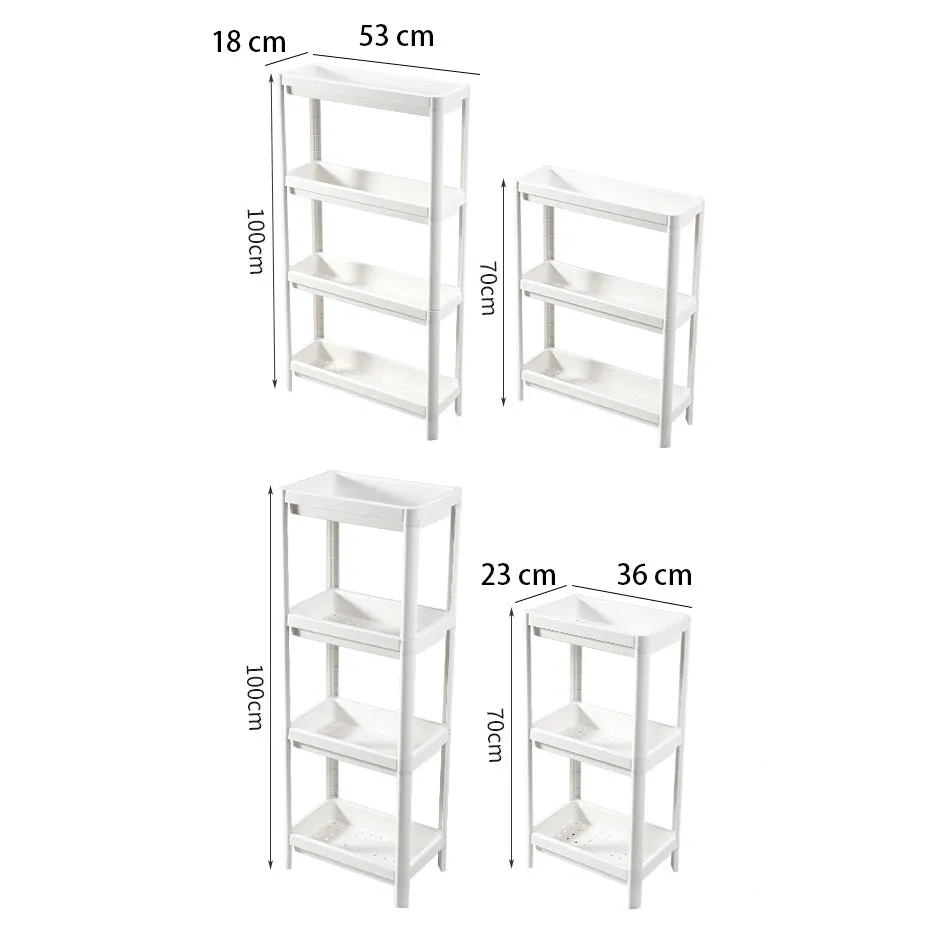 3 Tier Narrow Slide-Out Trolley Rack Shelf Organizer