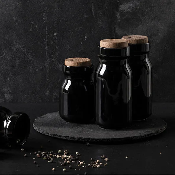 4-Way Spice Jar - Black / Small