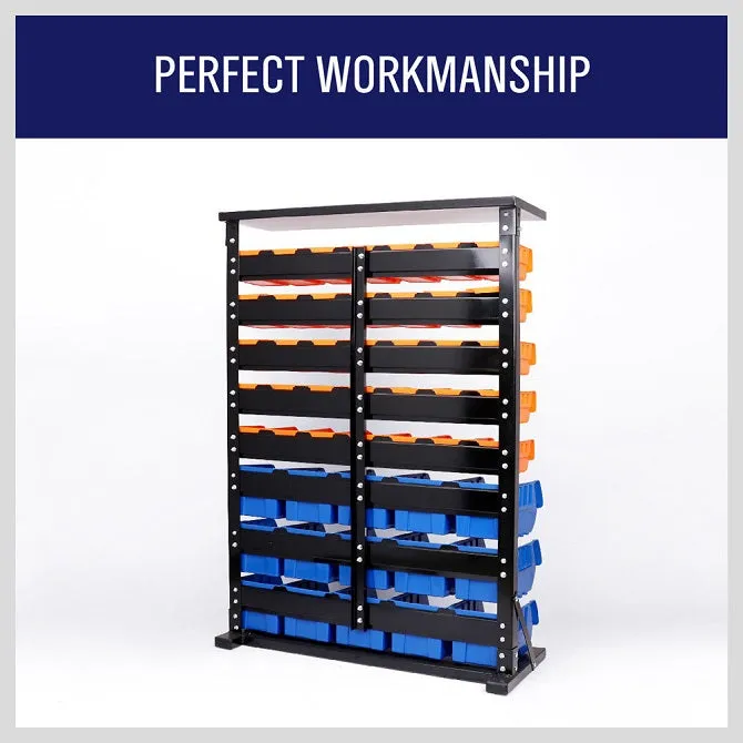 50 Pcs Bin Storage Rack Shelving Garage Storage Rack Tool Organiser