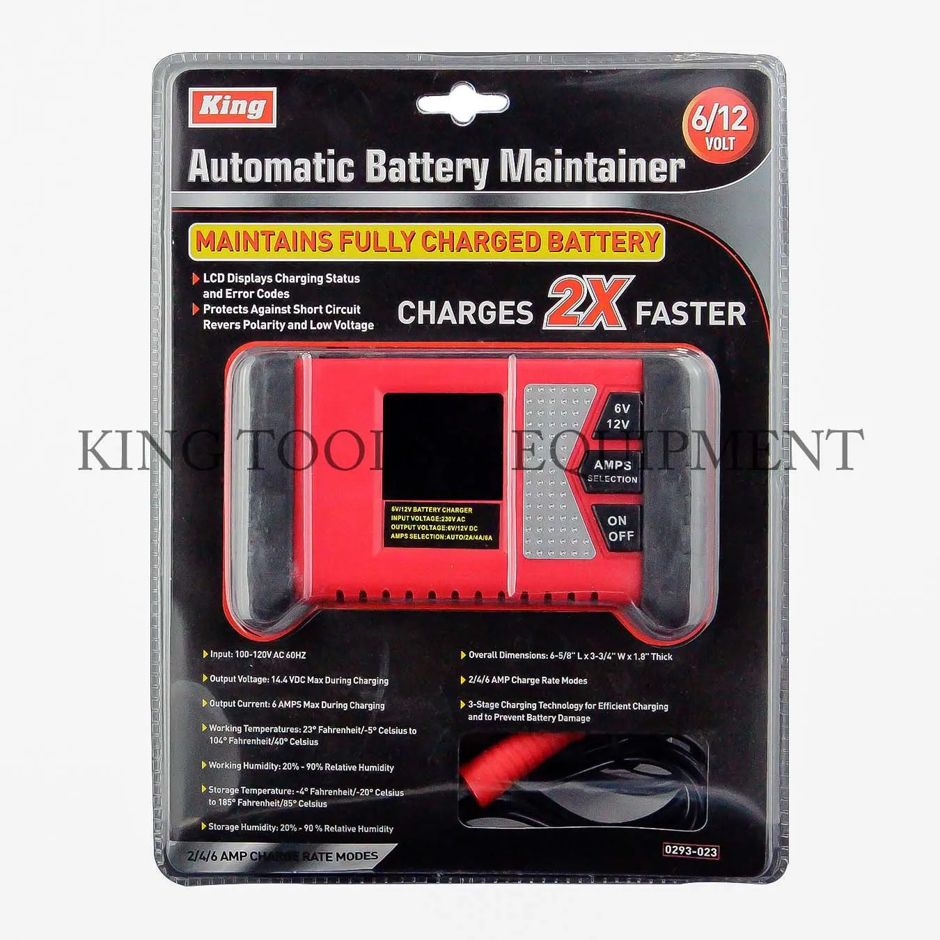 6/12V Automatic 3-Stage BATTERY MAINTAINER 14.4 VDC 2/4/6AMP - 0293-0