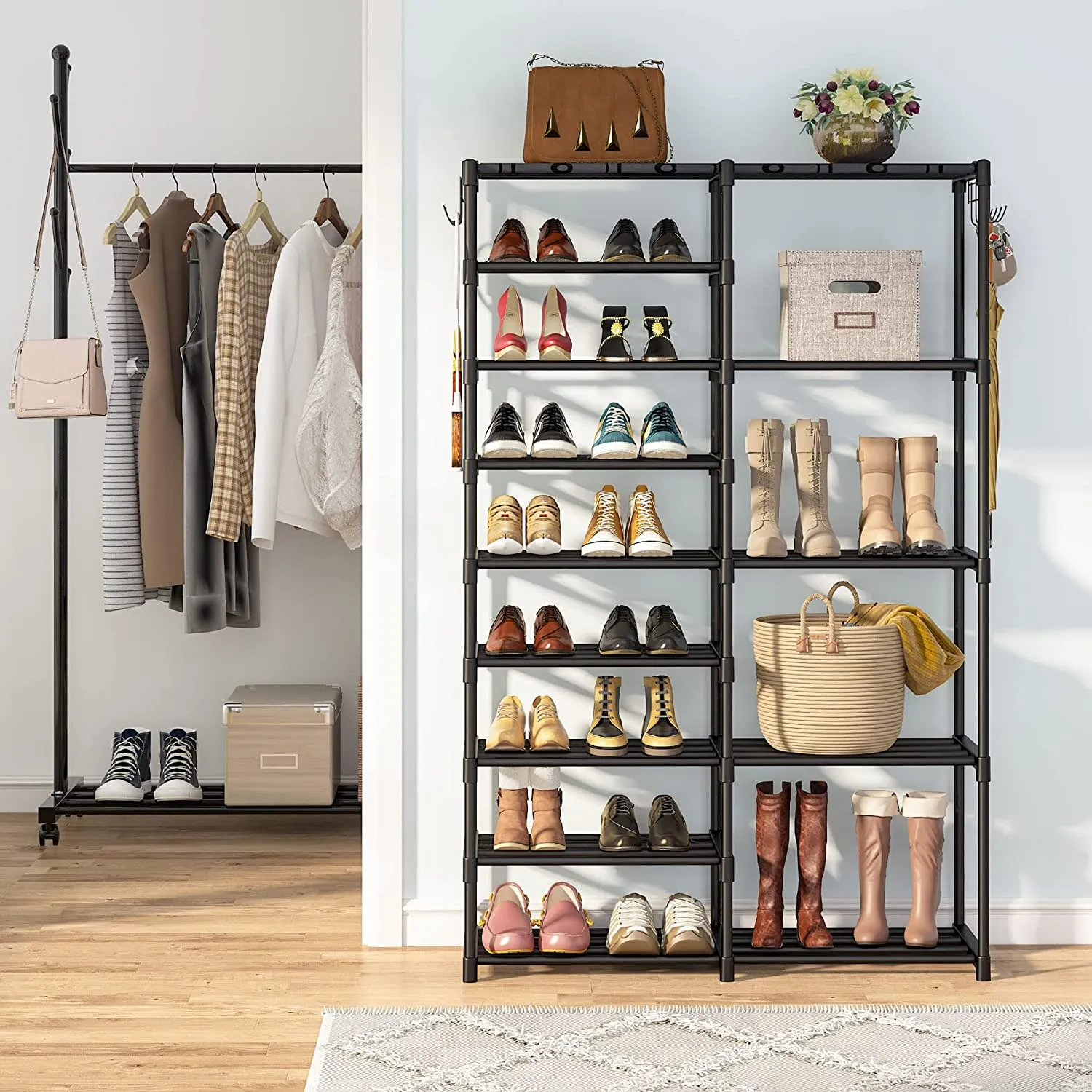 9 5 Tiers Tall Shoe Rack Storage Shelf