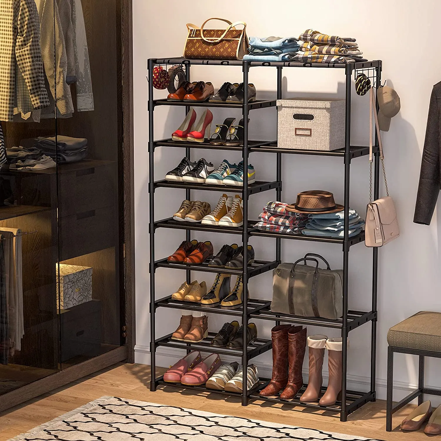 9 5 Tiers Tall Shoe Rack Storage Shelf