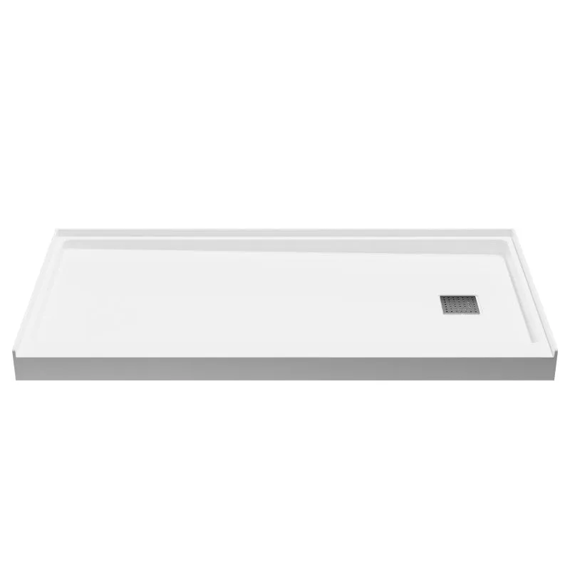 ANZZI Alexander 60 in. x 30 in. Shower Base in White