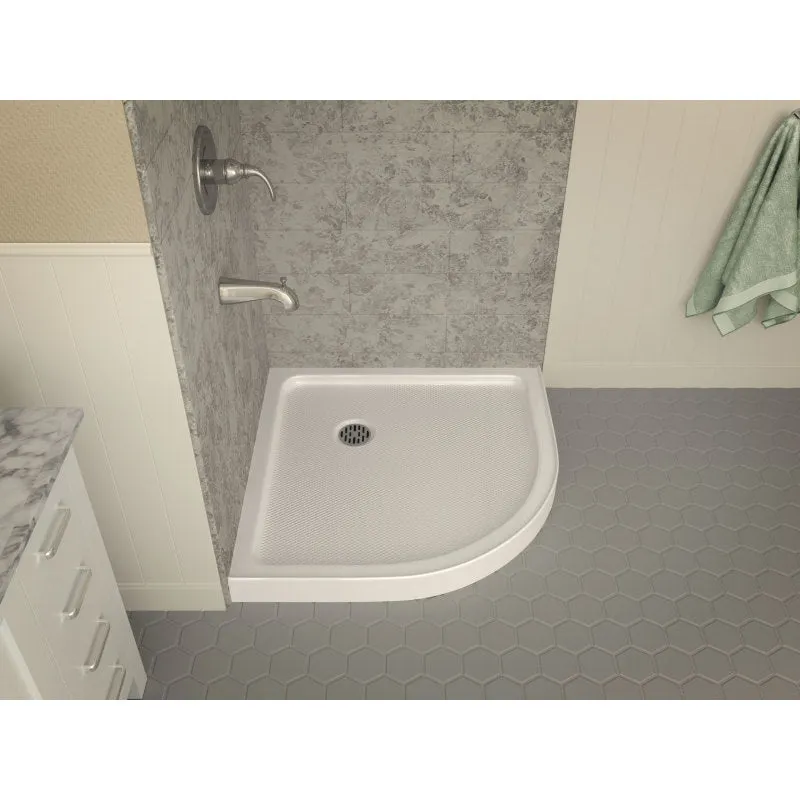 ANZZI Pillar Series 36 in. x 36 in. Single Threshold Shower Base in White