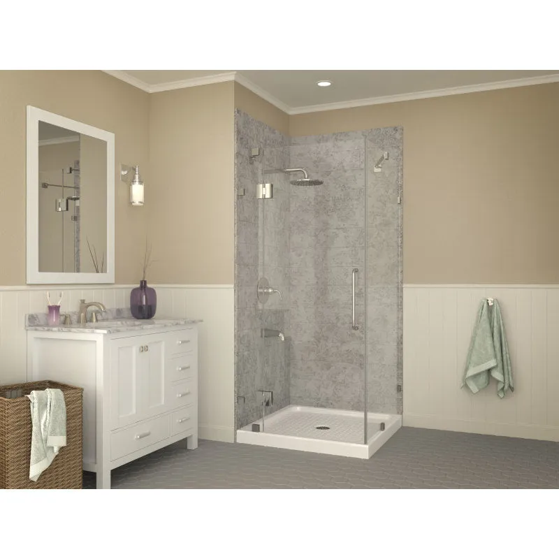 ANZZI Valley Series 38 in. x 38 in. Shower Base in White