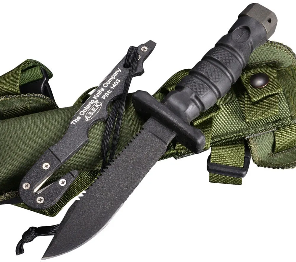 ASEK Survival Knife System - Ontario Knife Company NSN: 1095-01-518-6832
