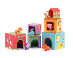 Baby Stacking Toy | Blocks and Towers Farm | Djeco