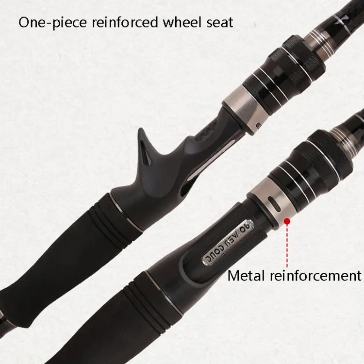 Carbon Telescopic Luya Rod Short Section Fishing Throwing Rod, Length: 2.4m(Curved Handle)