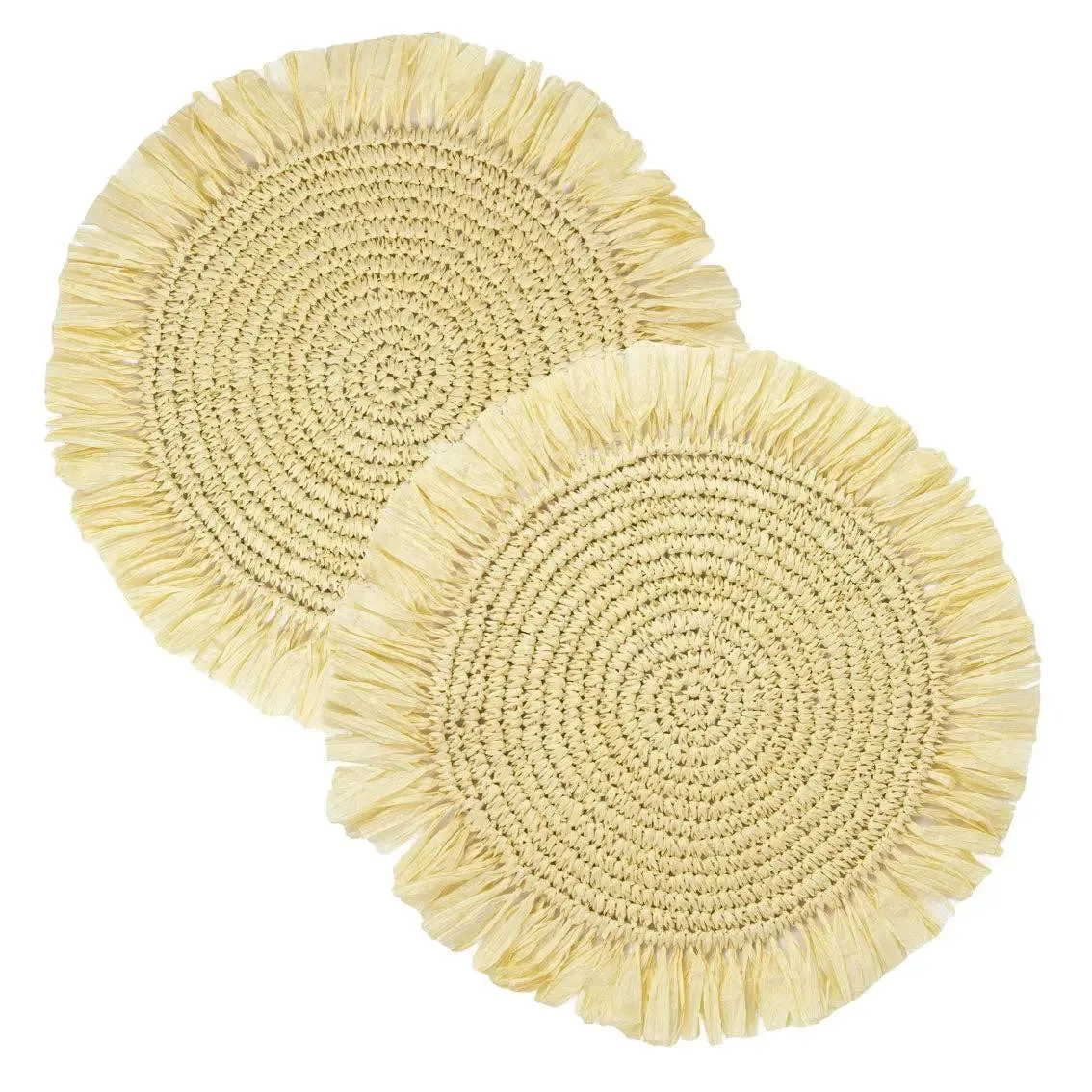 Cream Raffia Placemats | 2 Pack | Table Décor |