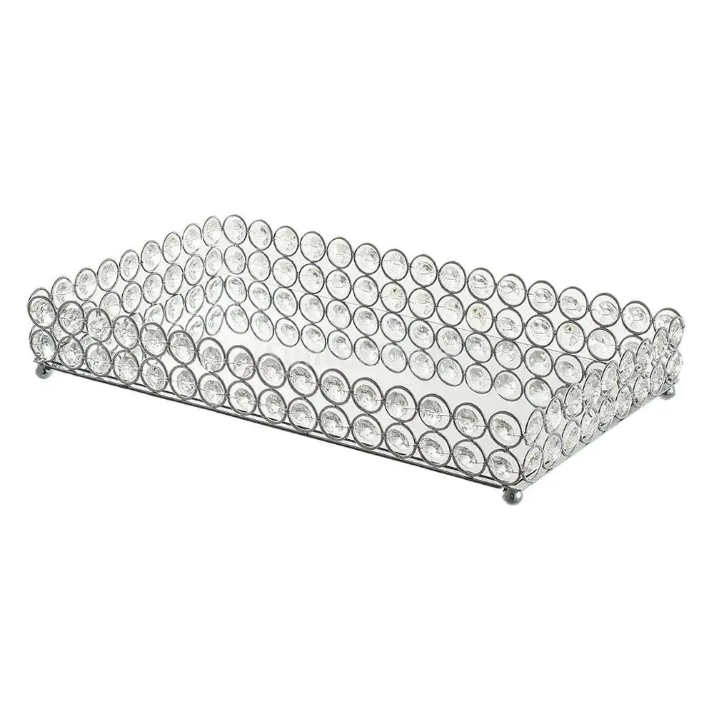 Crystal Cosmetic Tray Decorative Vanity