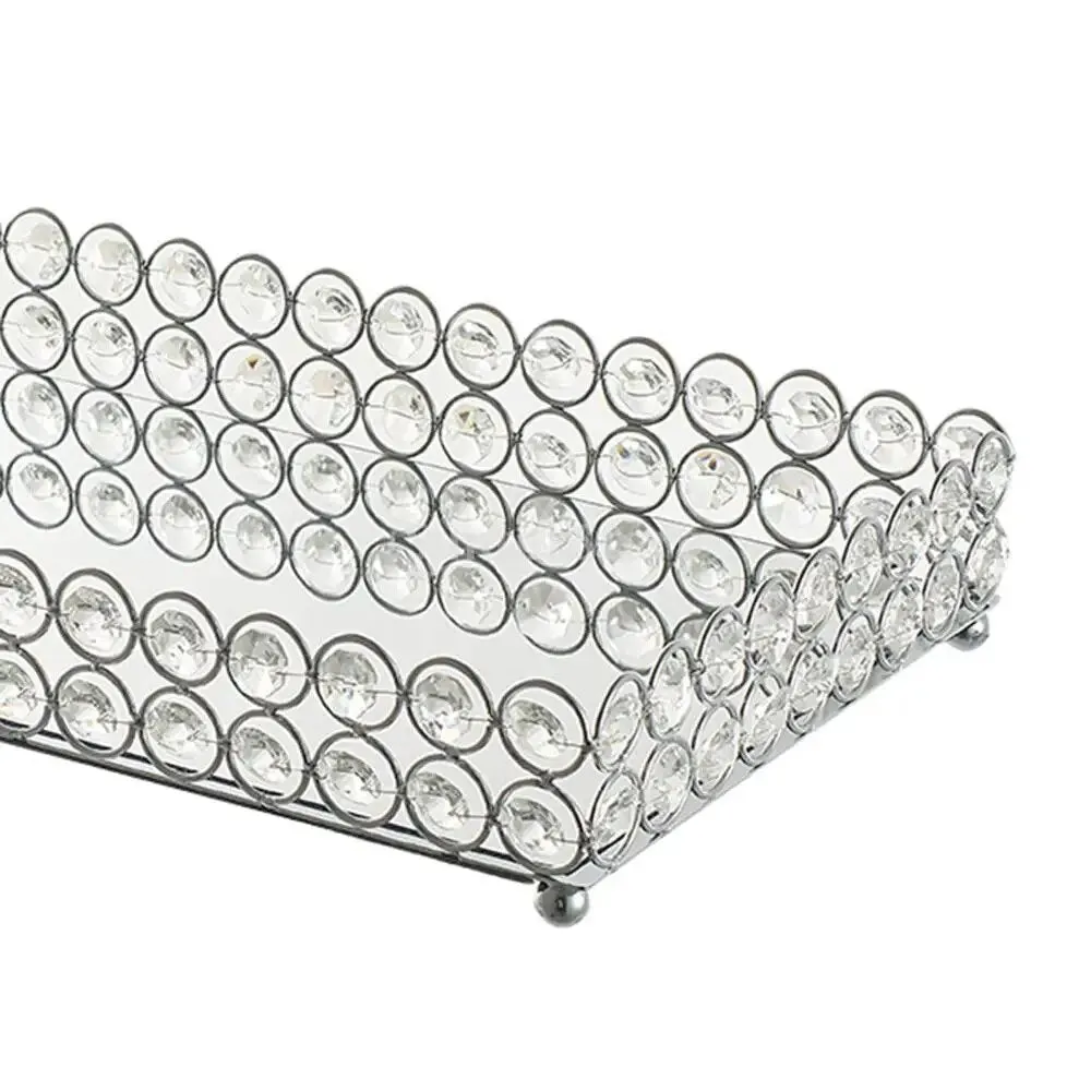 Crystal Cosmetic Tray Decorative Vanity