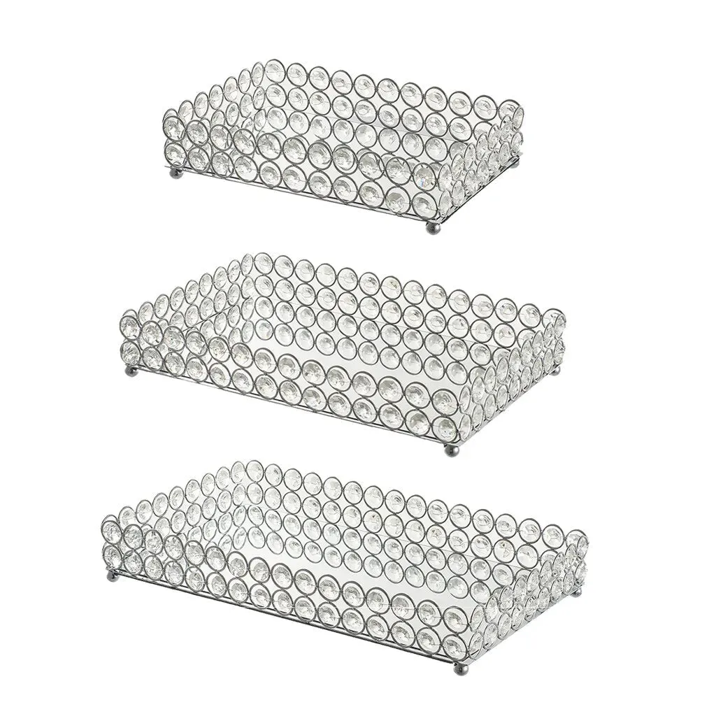 Crystal Cosmetic Tray Decorative Vanity