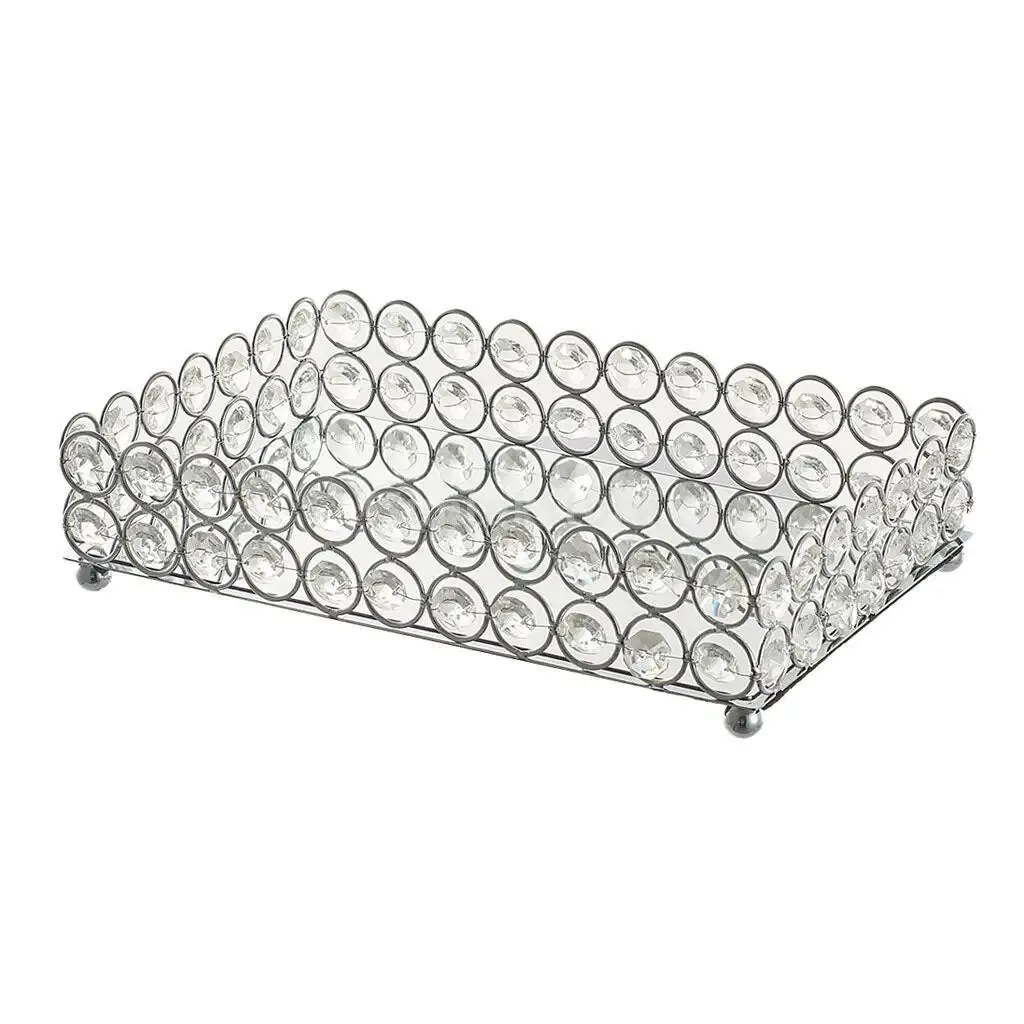 Crystal Cosmetic Tray Decorative Vanity
