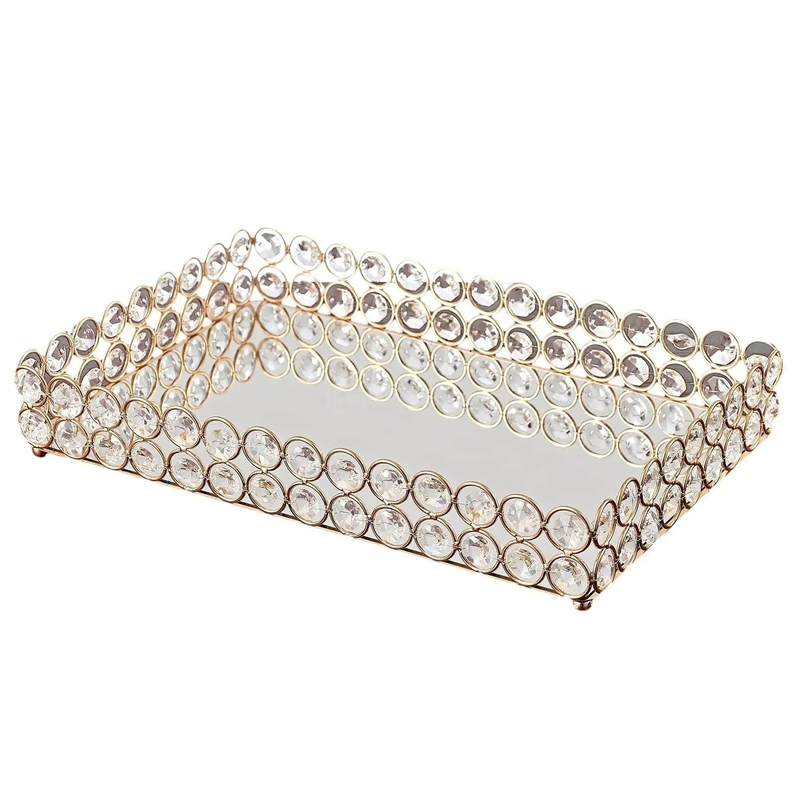 Crystal Cosmetic Tray Decorative Vanity