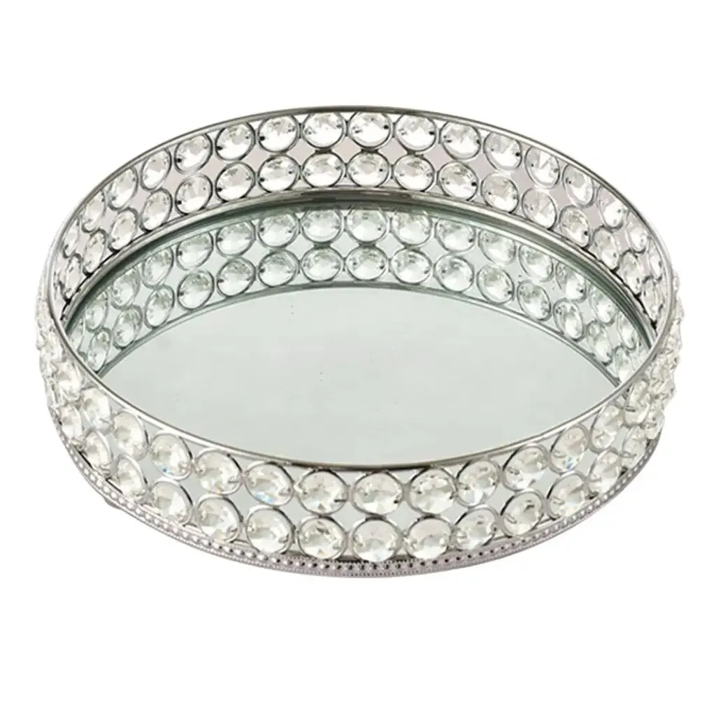 Crystal Cosmetic Tray Decorative Vanity