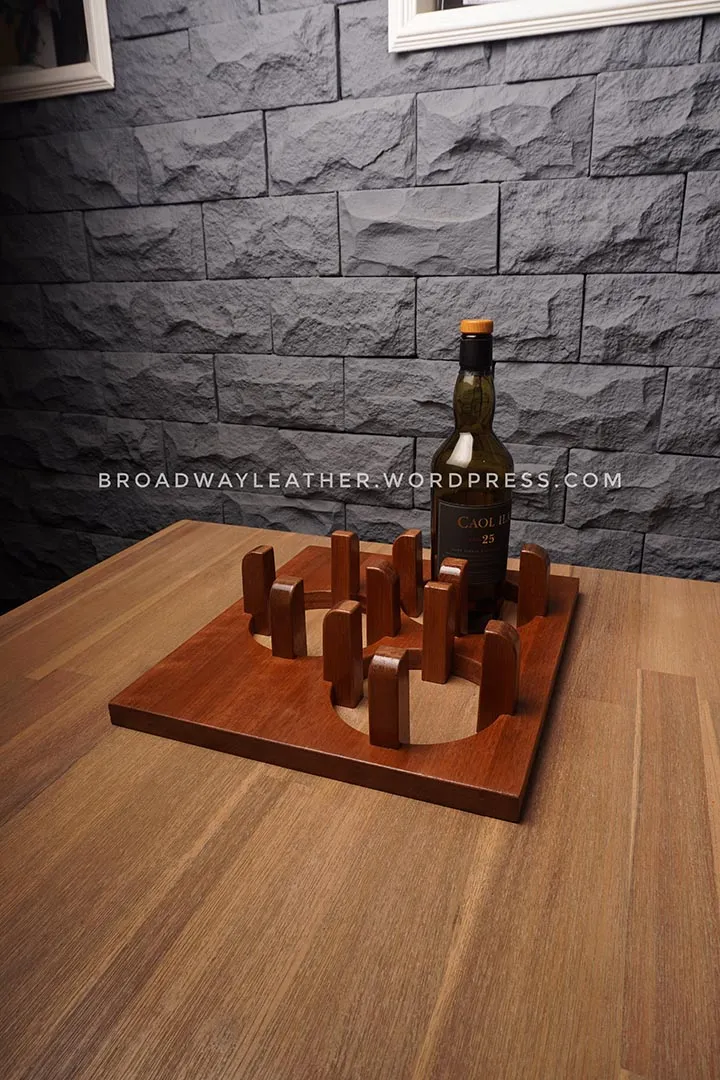 Custom wine rack holder for magnum large format liquor bottles