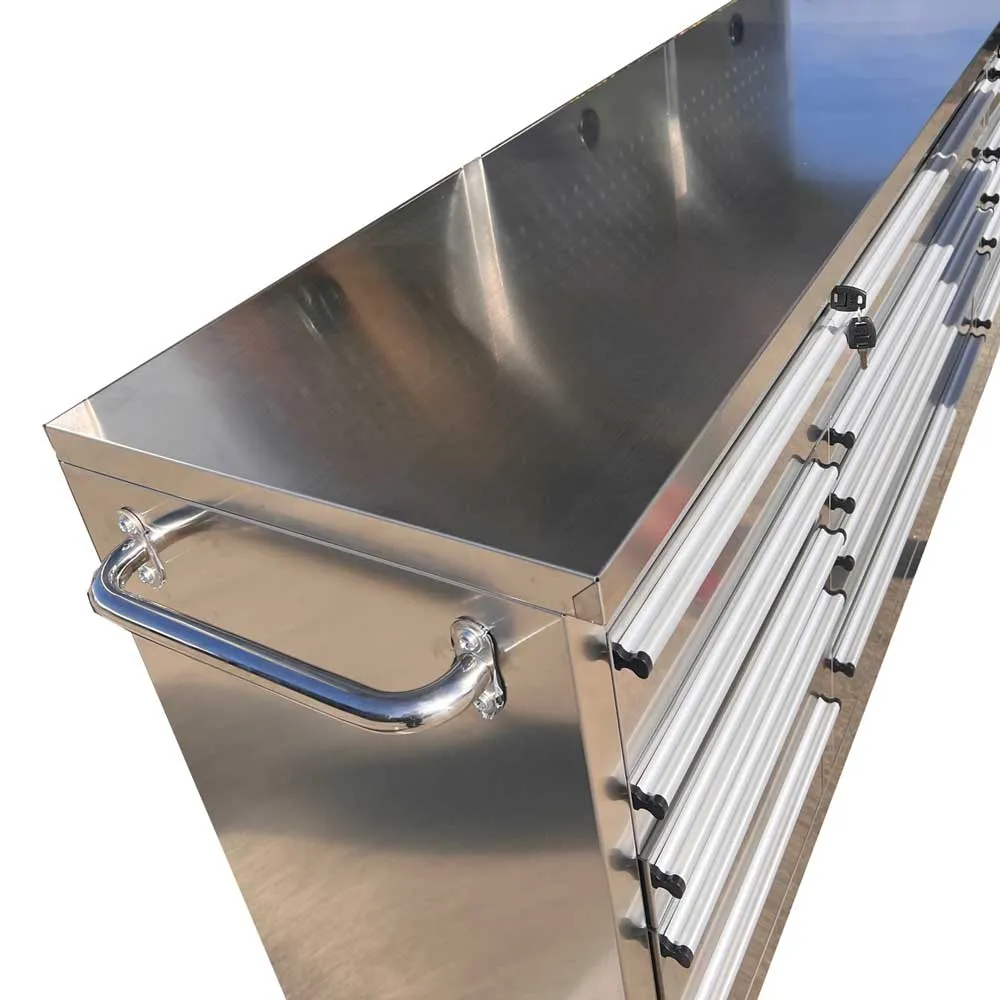 GTX 1.8M Heavy-Duty Stainless Steel Workbench with Mega Drawer Rolling Tool Chest - Versatile Benchtop for Ultimate Workspace Organization