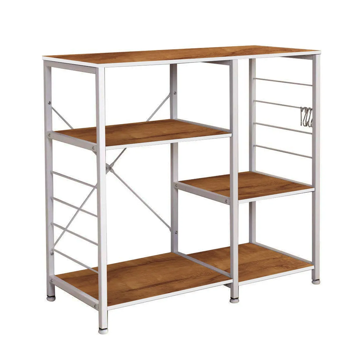 Kawachi Microwave Oven Stand Kitchen Rack Organiser Kitchen Utility Cutlery Storage Rack Beige