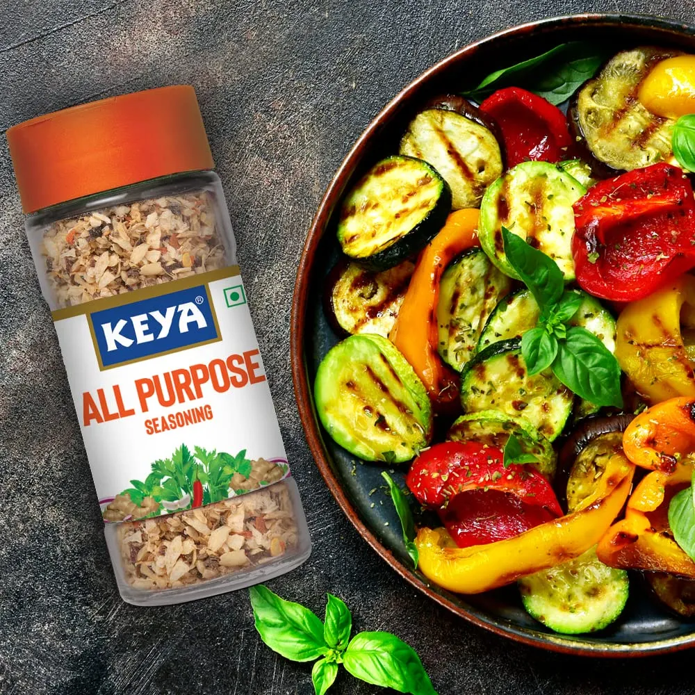 kaya  All Purpose Seasoning 60gm l Natural & Healthy Spice Blend for Pizza, Pasta| Glass Bottle | Premium Herbs and Spices, 60gm
