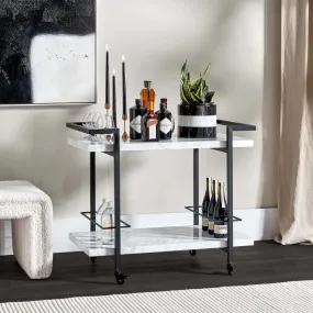 Kensington Drinks Trolley - White & Black