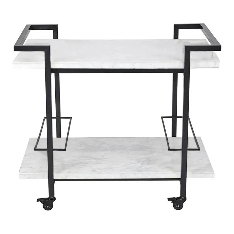 Kensington Drinks Trolley - White & Black