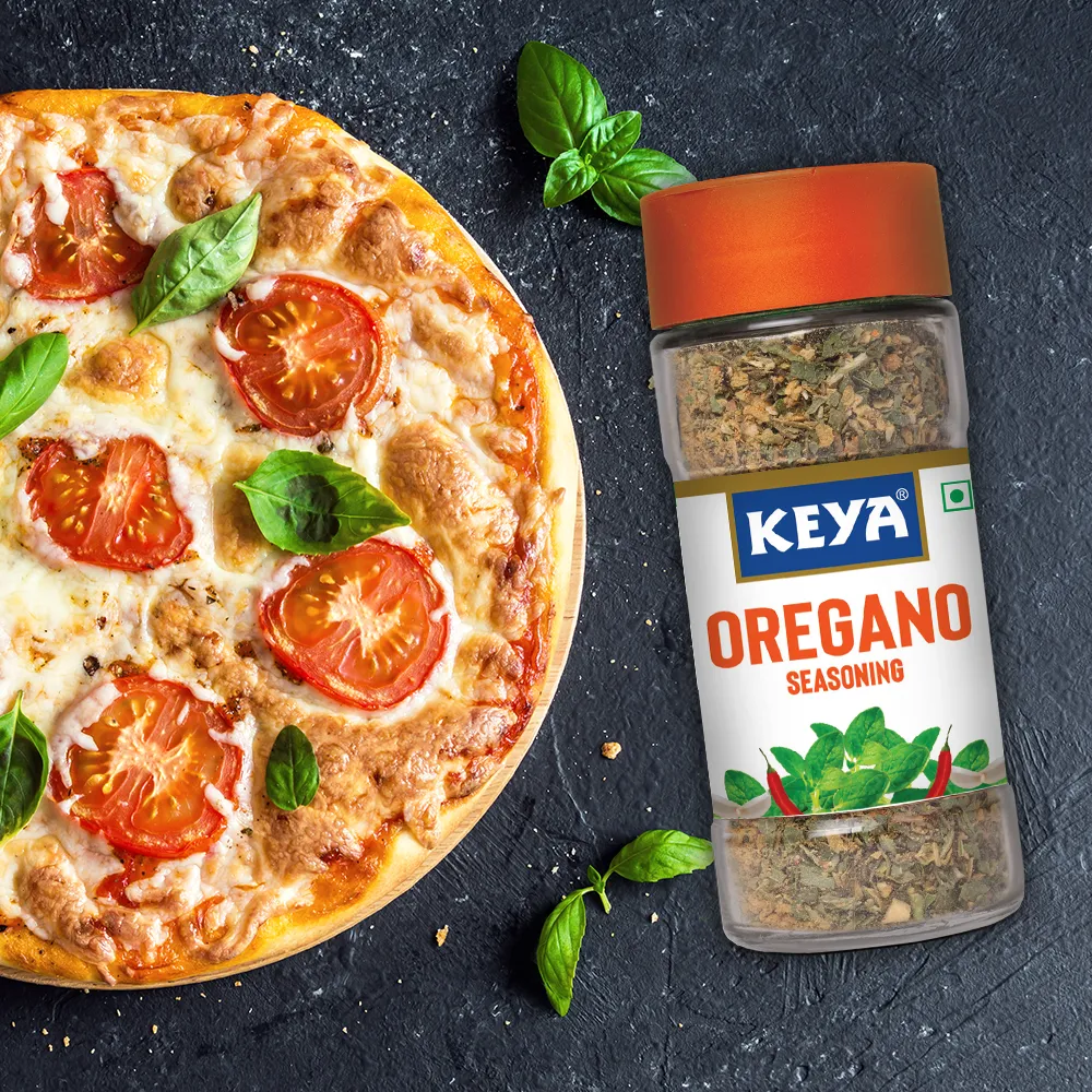 Keya Oregano Seasoning | All Natural & Healthy Spice Blend for Pizza, Pasta & More | Glass Bottle | Premium Herbs and Spices | Contains Freeze dried herbs| Export Quality | No Preservatives | The rich aroma that lasts | 50g