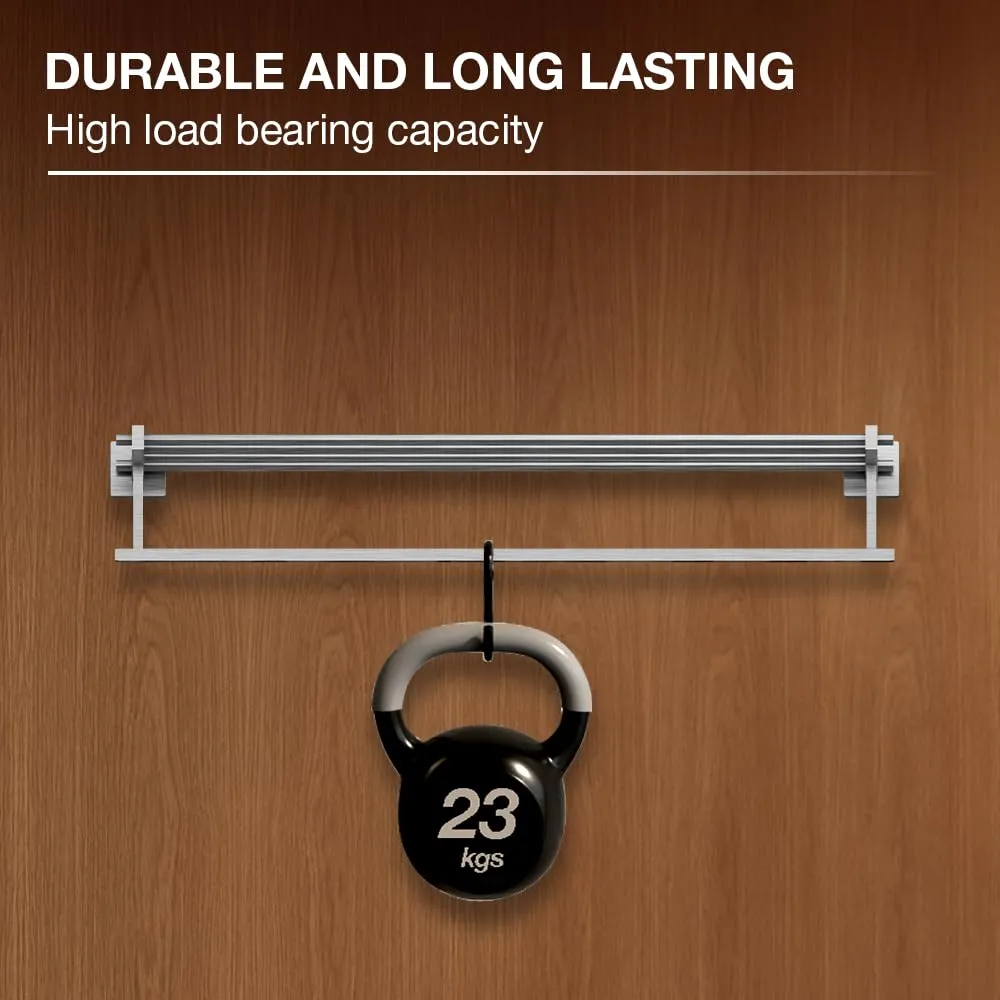 Kohler Multipurpose Towel Rack, SS304 Stainless Steel, 2 Years Warranty, Brushed Steel Finish, 65cmx20.3cmx11.3cm LBH, 23kg Load Bearing Capacity