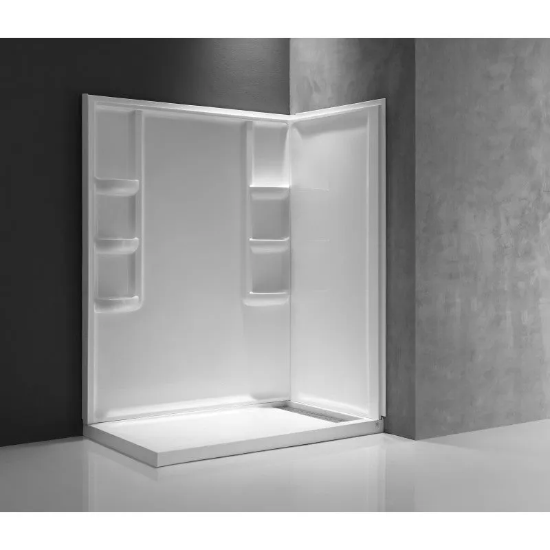 Lex-Class 60 in. x 74 in. Shower Wall Surround and Base