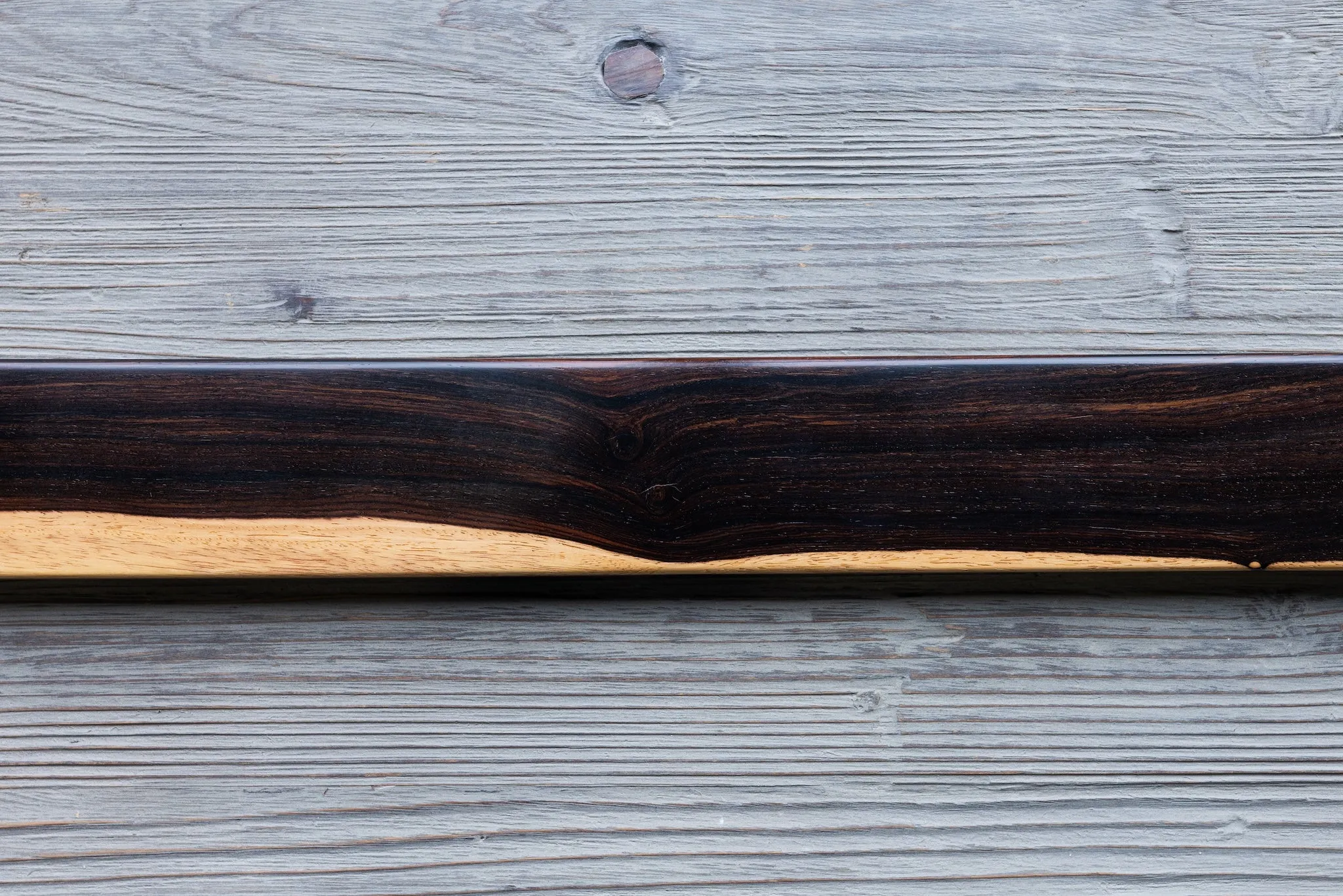 Magnetic Knife Strip: Cocobolo with Sapwood 24"