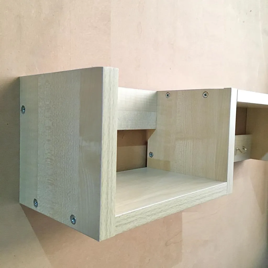 MDF Wall Mounted Key Hooks Shelf By Miza
