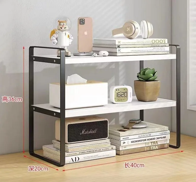 Multi-layer Bookshelf for Office and Kitchen Items