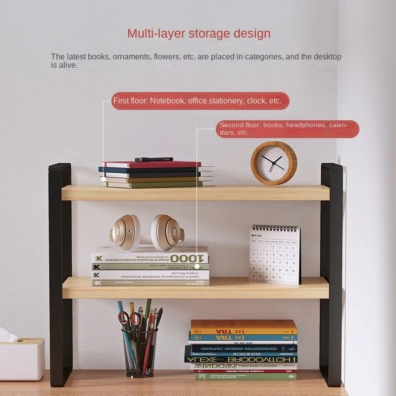 Multi-layer Bookshelf for Office and Kitchen Items