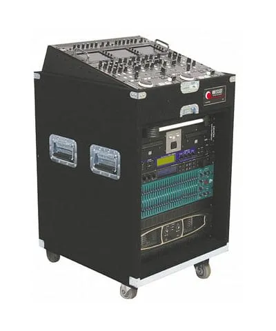 Odyssey CXP1112W - 11U Top 12U Bottom CXP Carpet Combo Rack with Wheels