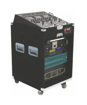 Odyssey CXP1112W - 11U Top 12U Bottom CXP Carpet Combo Rack with Wheels