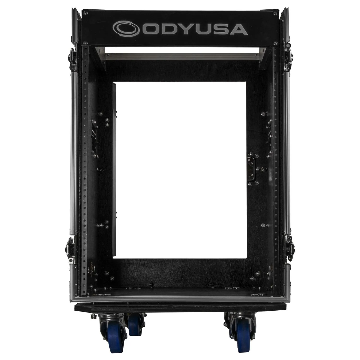 Odyssey FZ1014W - 10U Top Slanted 14U Vertical Pro Combo Rack with Wheels
