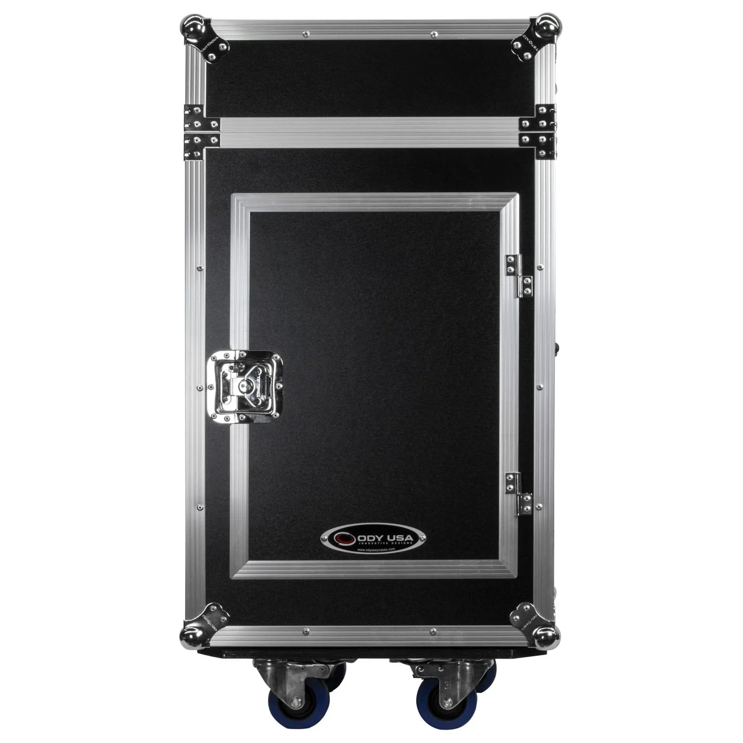 Odyssey FZ1014W - 10U Top Slanted 14U Vertical Pro Combo Rack with Wheels