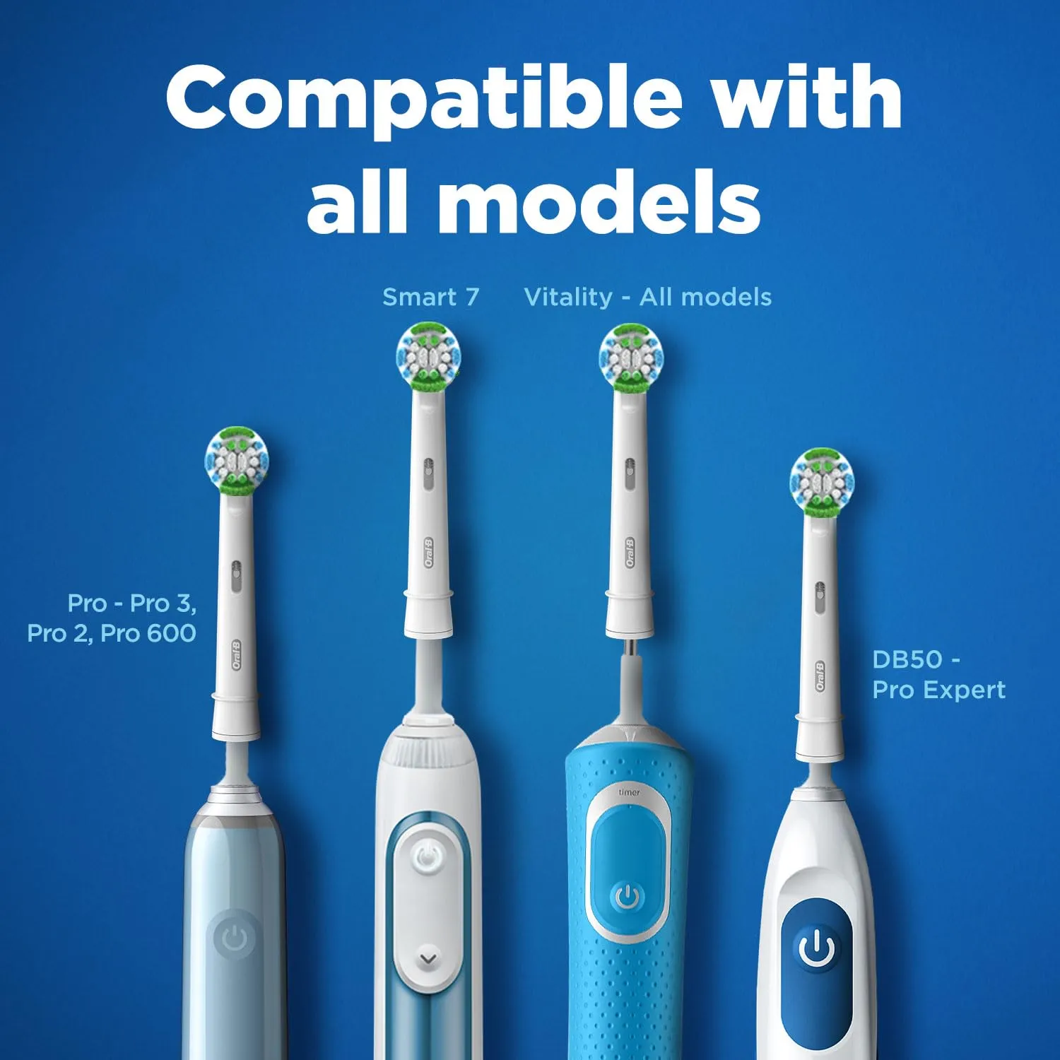 Oral B ORIGINAL Precision Clean Electric Toothbrush Soft Replacement Brush For Vitalty,Pro,Smart Series, 2 refills, Daily clean & Gum health